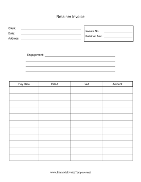biz301 Retainer invoices