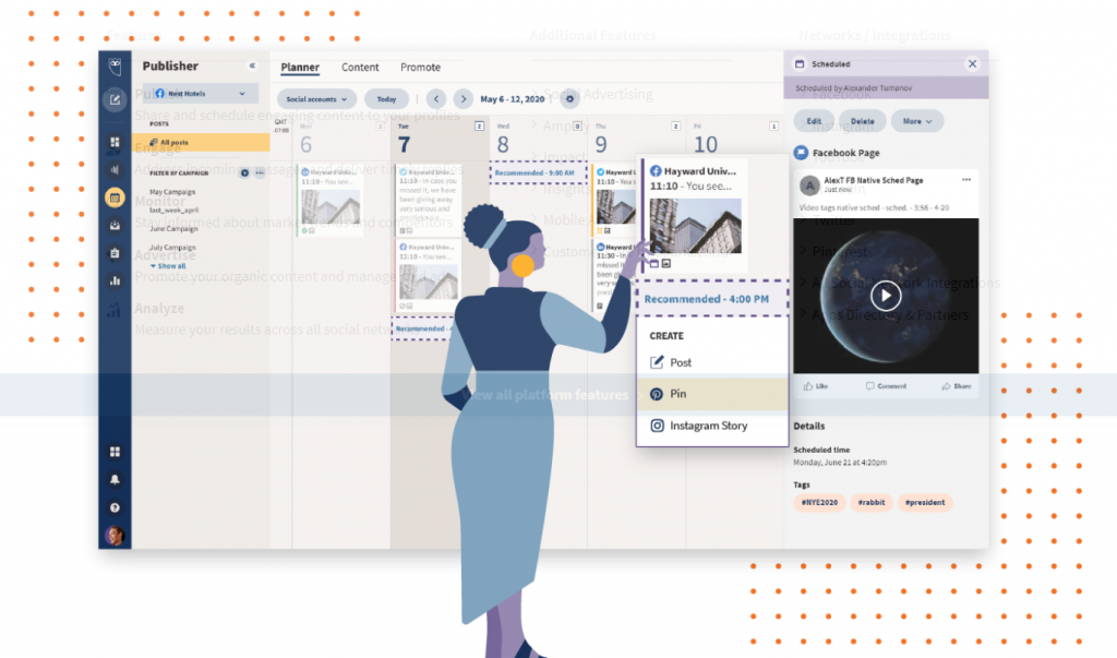 Hootsuite social media automation tool